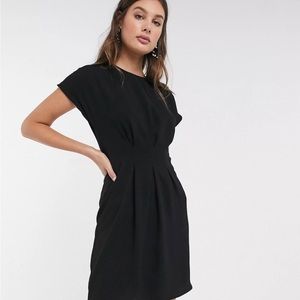 ❤️ASOS DESIGN Tall cinched waist mini dress in black 4 | CLEARANCE